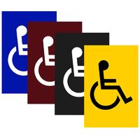 Nylon 100x150mm Disabled Door Sign