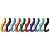 NYLON HAT & COAT HOOKS. PACK OF 5. BLUE/RED/GREEN/YELLOW/ORANGE