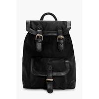 nylon buckle pocket rucksack black