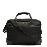 Nylon & Leather Laptop Bag - Black