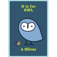 O is for Owl | Personalised Card