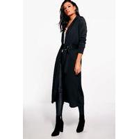 O-Ring Belted Duster - black