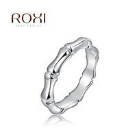 o Ring Silver Bamboo Fashion Band Rings Casual Jewelry for Men 7/8 Size Fit for ALL Seasons