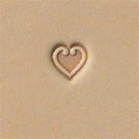 O85 Decorative Heart Leather Stamp