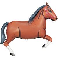 Oaktree Betallic 43 Inch Shape Brown Horse Packaged