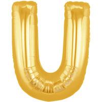 Oaktree Megaloon 40 Inch Letter U Gold