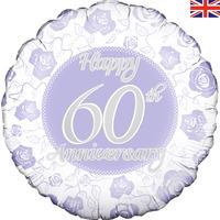 Oaktree 18 Inch Balloon - Happy 60th Anniversary