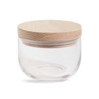 Oak Glass & Wood Lid Storage