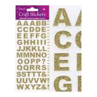 oaktree bold alphabet glitter stickers gold