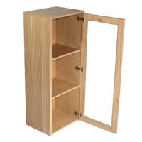 oakwood narrow glazed bookcase