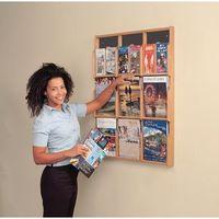 oak deluxe wall mounted literature dispenser