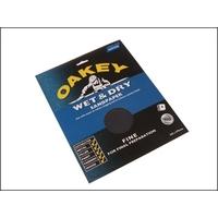 oakey flex wet dry paper fine 4 sheets