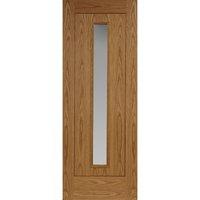 oakham oak veneer 1 lite glazed interior door 78in x 30in x 35mm 1981  ...