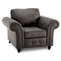 oakland faux leather armchair arizona black