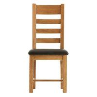 Oakham Cross Back Wooden Dining Chair with Seat Pad