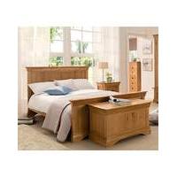 Oak & Oak Veneer Bedstead with Mattress