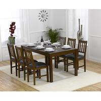 Oakley 150cm Dark Solid Oak Dining Table with Oakley Chairs