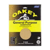 Oakey 100 Fine Sandpaper Pack of 5