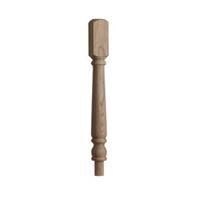 oak pre drilled turned spigot newel post w90mm l830mm