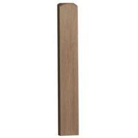 oak pre drilled half newel base w90mm l510mm