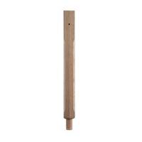 oak pre drilled stop chamfer half newel post w41mm l725mm