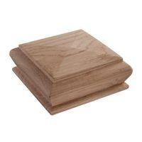 oak pyramid newel cap l120mm h50mm w120mm