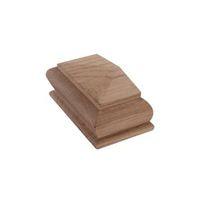 oak half pyramid newel cap l50mm h20mm w120mm