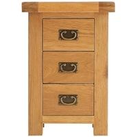 Oakley Rustic Bedside Cabinet - Large 3 Drawer