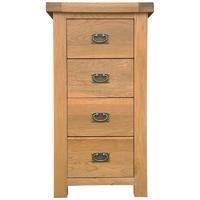 Oakley Rustic Chest of Drawer - 4 Drawer Narrow