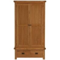 Oakley Rustic Wardrobe - 2 Door 2 Drawer