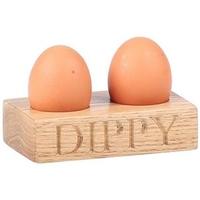 Oak Home Accessories Egg Holder with Dippy Engraved