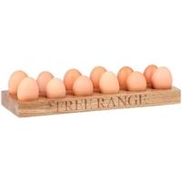 Oak Home Accessories Egg Holder For 12 Eggs with Free Range Engraved