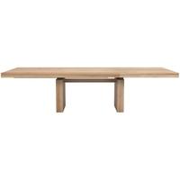 oak double extending dining table