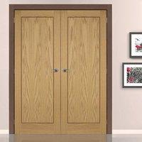 Oak 1P Inlay Flush Fire Door Pair is Prefinished and 30 Minute Fire Rated
