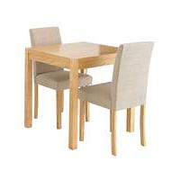 Oakham Square Table and 2 Mia Chairs