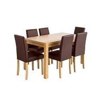 Oakham Dining Table and 6 Mia Chairs