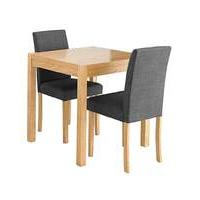 Oakham Square Table and 2 Mia Chairs