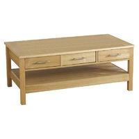 oakleigh 3 drawer coffee table