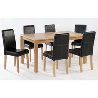 Oakridge 150cm Dining Table with 6 Chairs