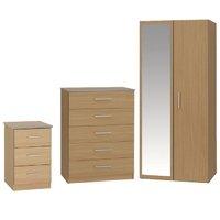 Oak Mirror Bedroom Set