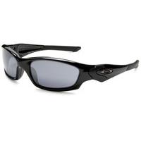 Oakley Men\'s 04-325 Straight Jacket Wrap Sunglasses, Polished Black/Black Iridium/Black Iridium (S3)