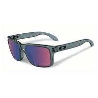 Oakley Holbrook Crystal Black Sunglasses with Red Iridium Lens