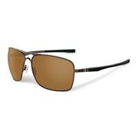 Oakley Plaintiff Squared Dark Brown Chrome Sunglasses with Bronze Polarized Lens