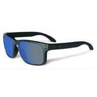 Oakley Holbrook Matte Black Sunglasses with Ice Iridium Polarized Lens