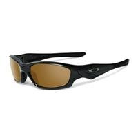 oakley straight jacket polished black sunglasses with bronze polarized ...