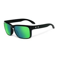 Oakley Holbrook Matte Black Sunglasses with Emerald Iridium Polarized Lens