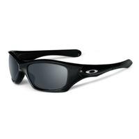 Oakley Pit Bull Polished Black Sunglasses with Black Iridium Polarized Lens