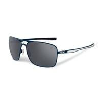 Oakley Plaintiff Squared Matte Black Sunglasses with Grey Polarized Lens