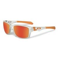Oakley Jupiter Squared Matte Clear Sunglasses with Fire Iridium Lens