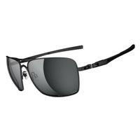 Oakley Plaintiff Squared Lead Sunglasses with Black Iridium Polarized Lens